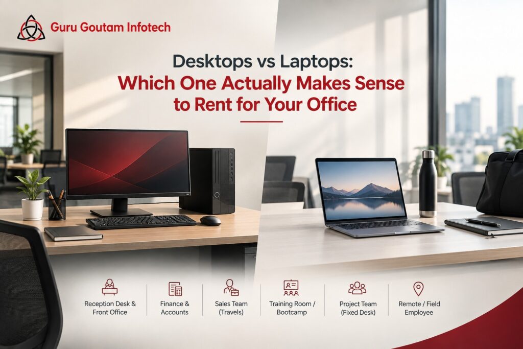 Desktop and laptop options for office equipment renta